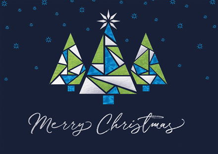 Stained-Glass Trio Christmas Cards
